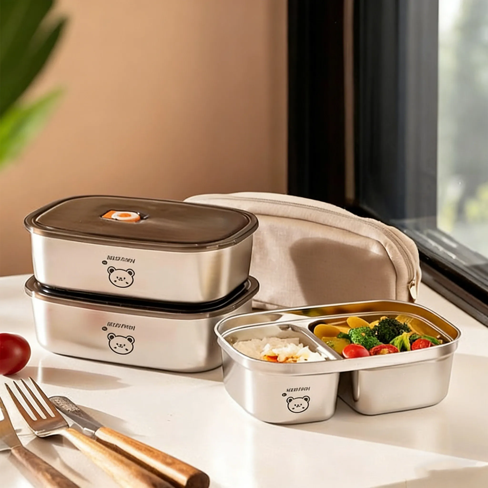 Food Storage Oven Safe - Boîte à lunch isotherme en acier