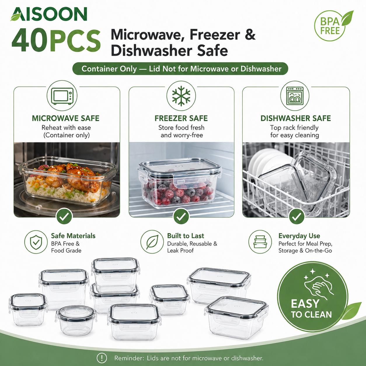 Ensemble de 40 contenants herm - Food Storage Labels avis et prix