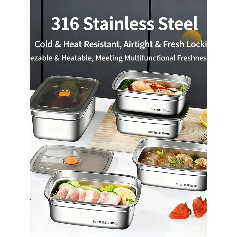 Boîte à bento en acier inoxyda - Food Storage Oven Safe avis et prix