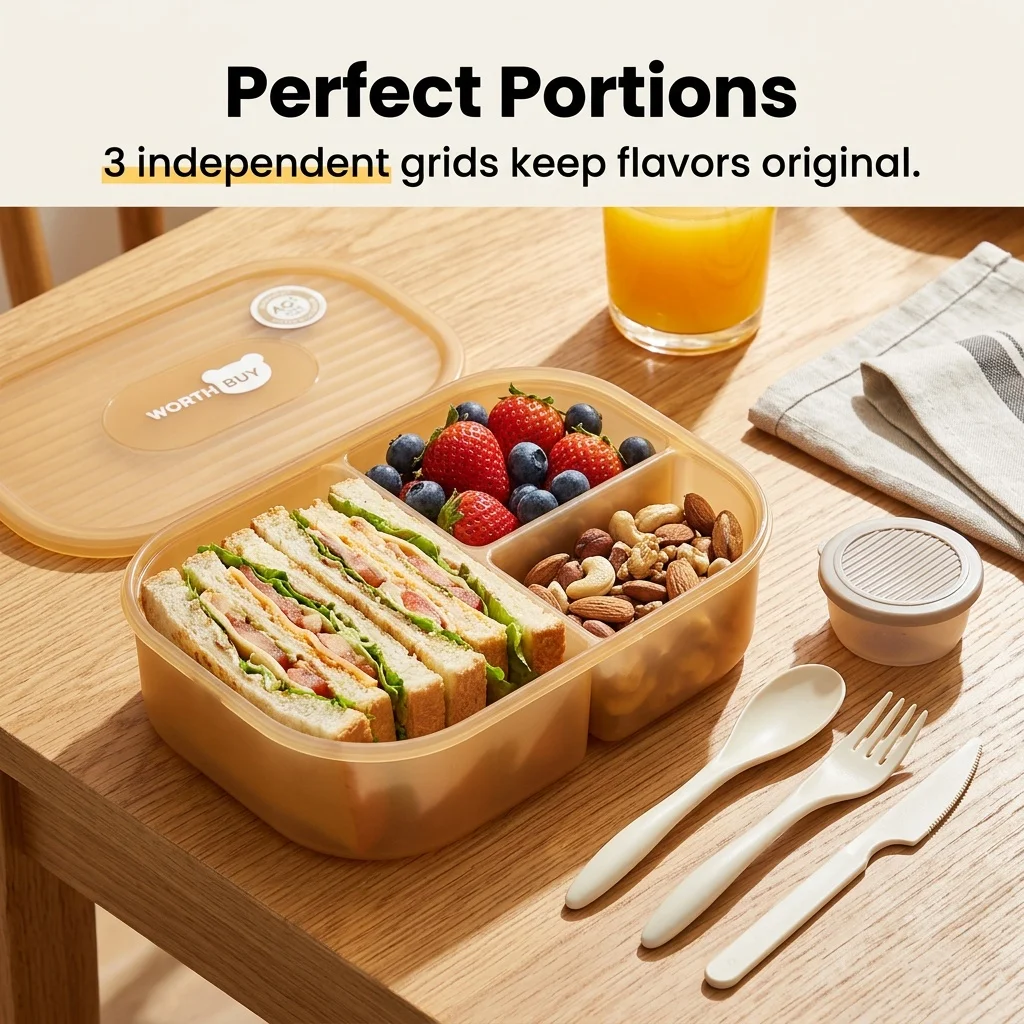 Boîte à lunch en plastique com - Food Storage With Dividers avis et prix