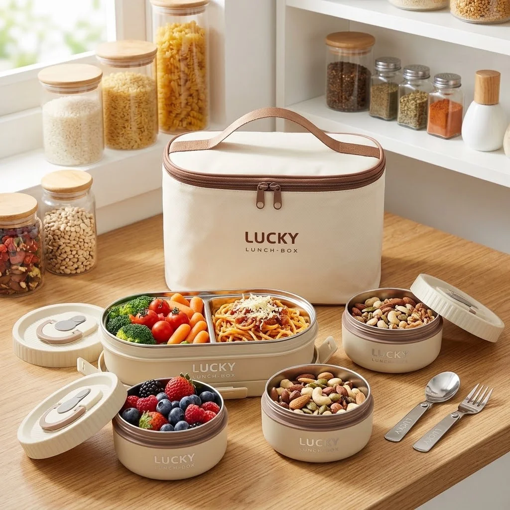 Boîte à bento en acier inoxyda - Food Storage With Dividers avis et prix